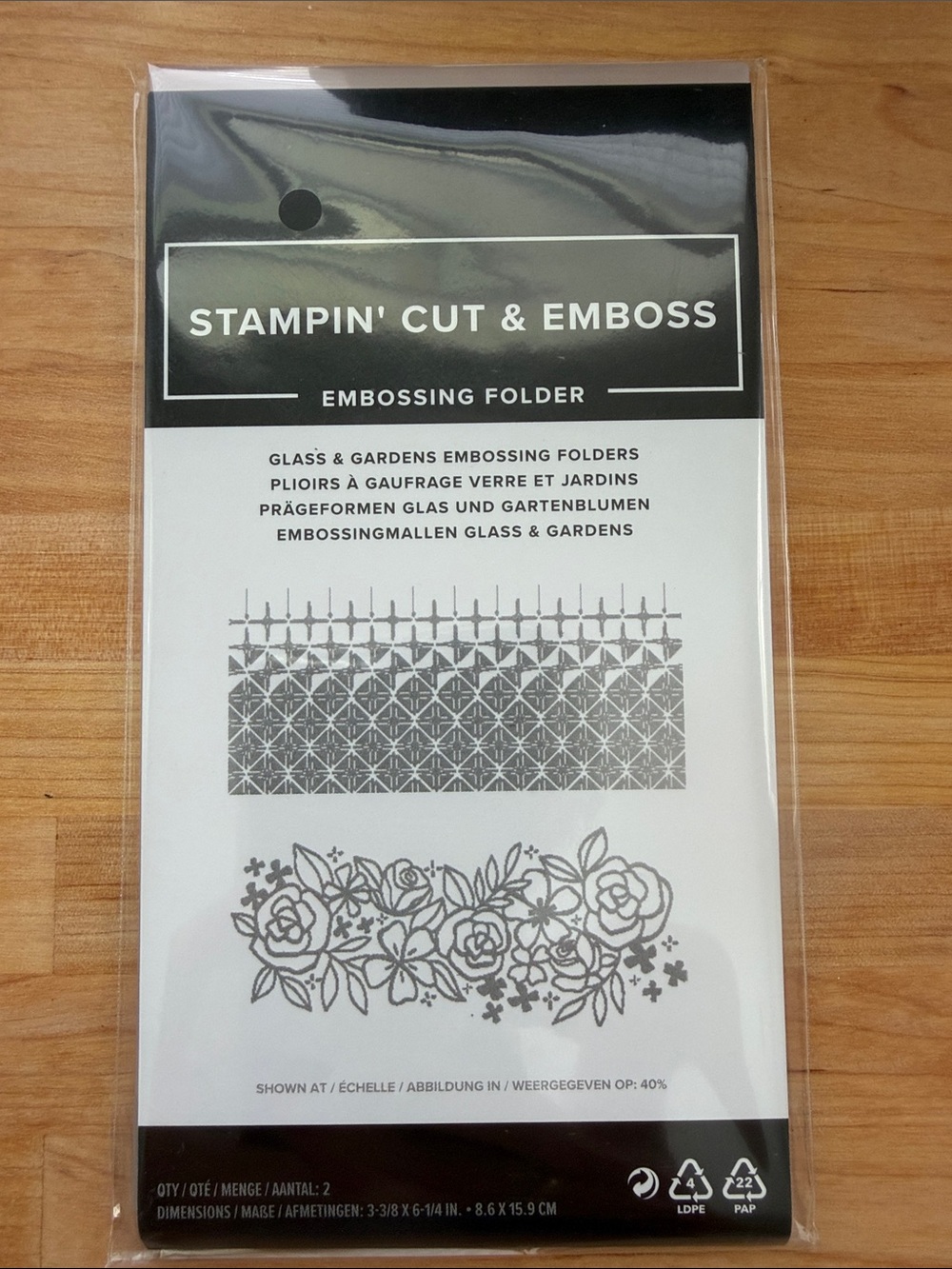 Retired Stampin' Cut & Emboss Floral & Geometric Embossing Folder NEW